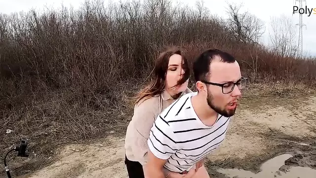 BDSM sex with a friend in the woods